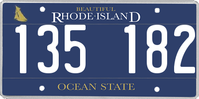 RI license plate 135182