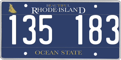 RI license plate 135183