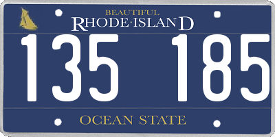 RI license plate 135185