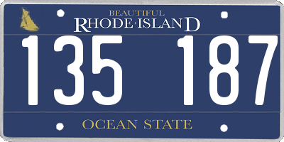 RI license plate 135187