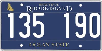 RI license plate 135190