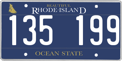 RI license plate 135199