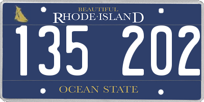 RI license plate 135202