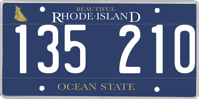 RI license plate 135210