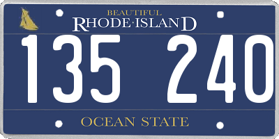 RI license plate 135240