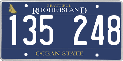 RI license plate 135248