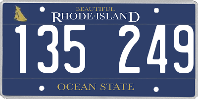 RI license plate 135249