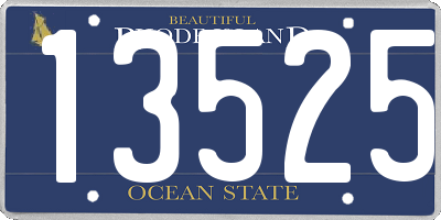RI license plate 13525