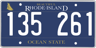 RI license plate 135261
