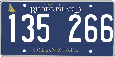 RI license plate 135266