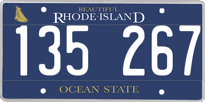 RI license plate 135267
