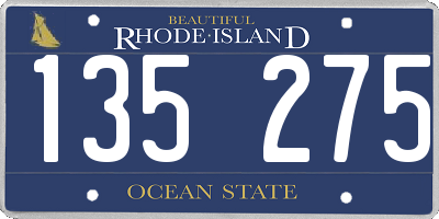 RI license plate 135275