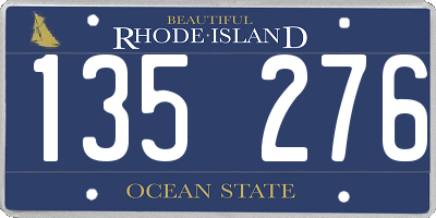 RI license plate 135276