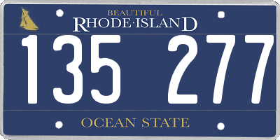 RI license plate 135277