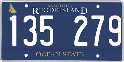 RI license plate 135279