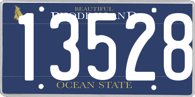 RI license plate 13528