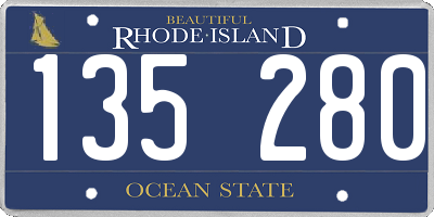 RI license plate 135280