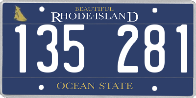 RI license plate 135281
