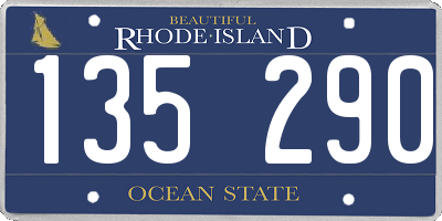 RI license plate 135290