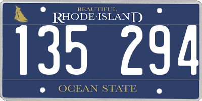 RI license plate 135294