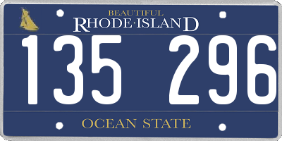 RI license plate 135296