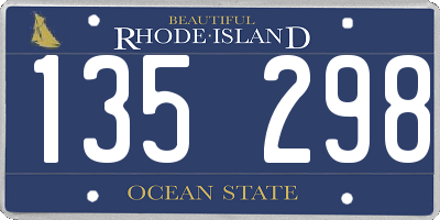 RI license plate 135298