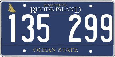 RI license plate 135299