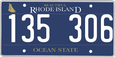 RI license plate 135306