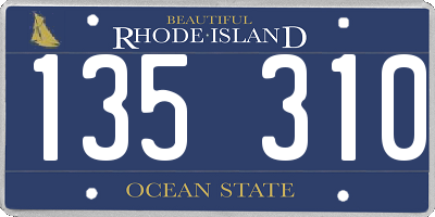 RI license plate 135310