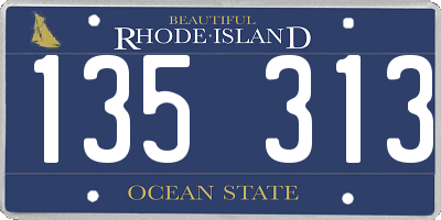 RI license plate 135313