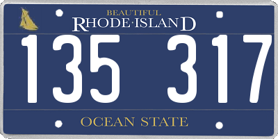 RI license plate 135317