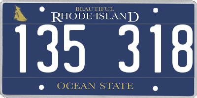 RI license plate 135318