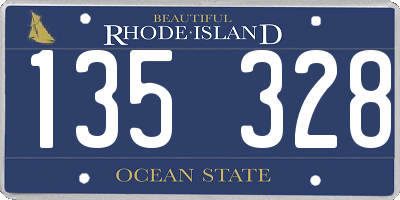 RI license plate 135328