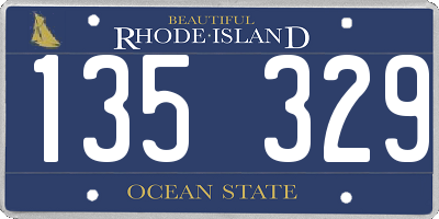 RI license plate 135329