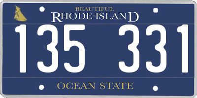 RI license plate 135331