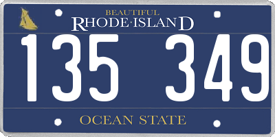 RI license plate 135349