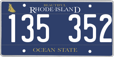 RI license plate 135352