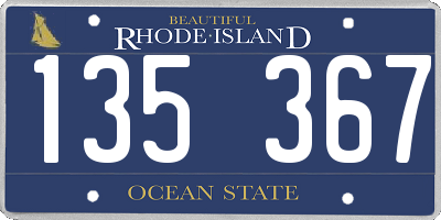 RI license plate 135367