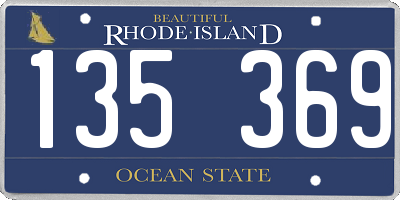 RI license plate 135369
