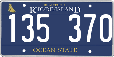 RI license plate 135370