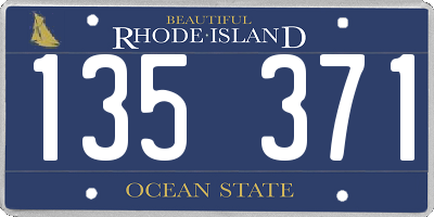 RI license plate 135371