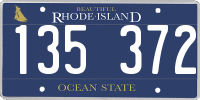 RI license plate 135372