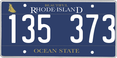 RI license plate 135373
