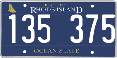 RI license plate 135375