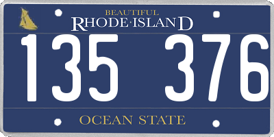 RI license plate 135376