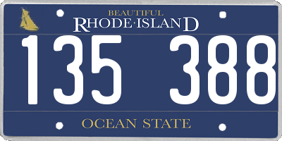 RI license plate 135388