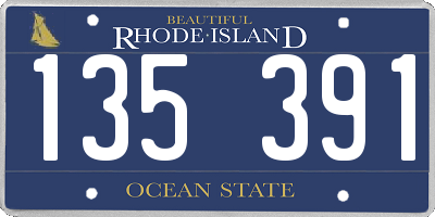 RI license plate 135391