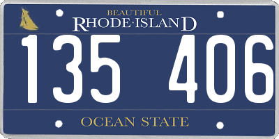 RI license plate 135406