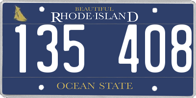 RI license plate 135408