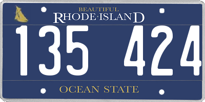 RI license plate 135424
